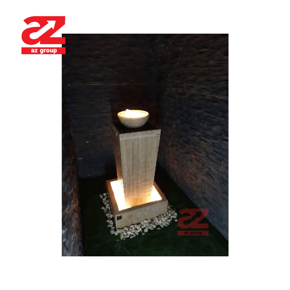 نافورة وعمود و کرة الجميلة