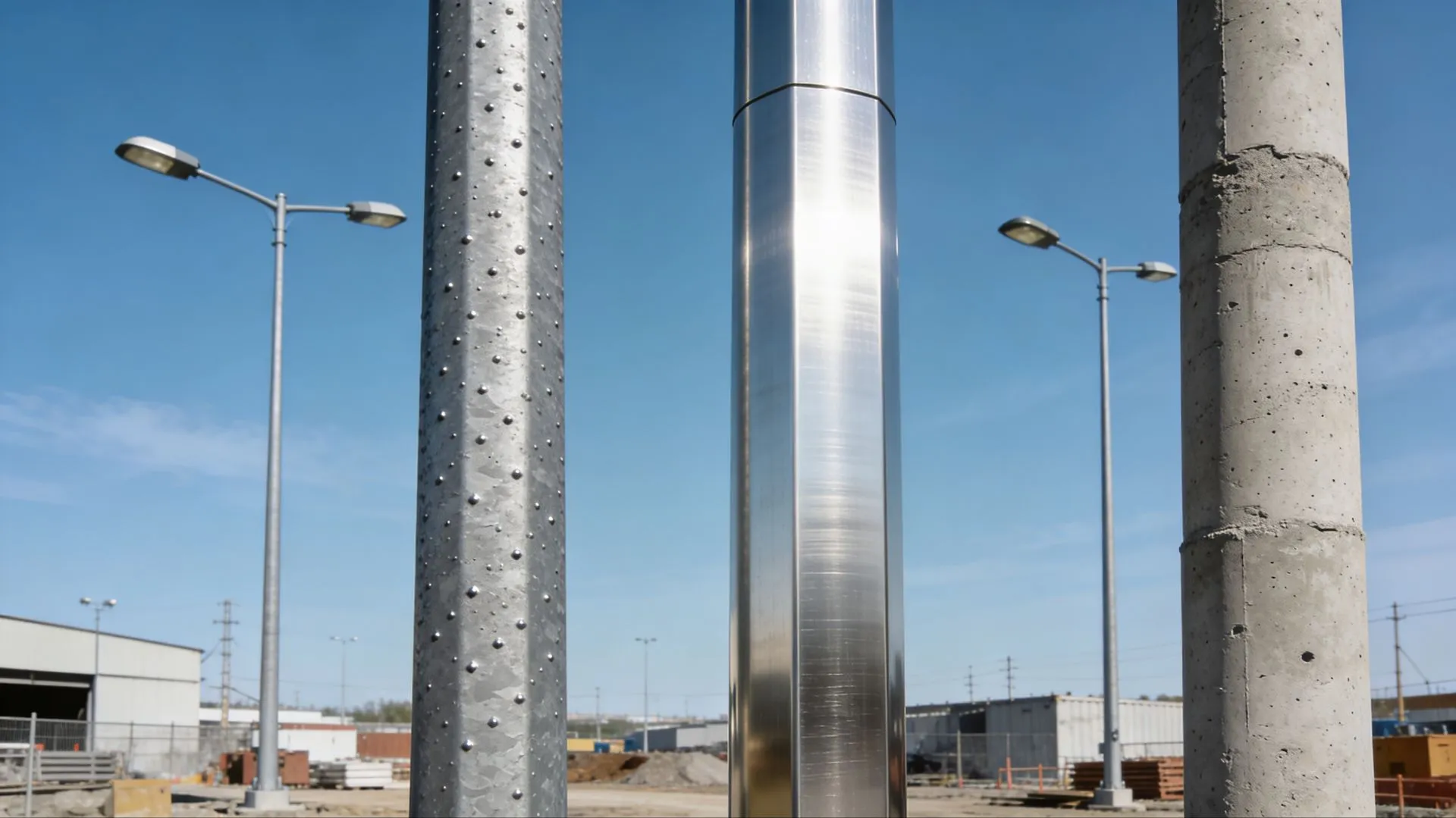 أفضل أنواع المواد المستخدمة في تصنيع أعمدة الإنارة (الفولاذ، الألمنيوم، الخرسانة) ومتى تختار كل نوع