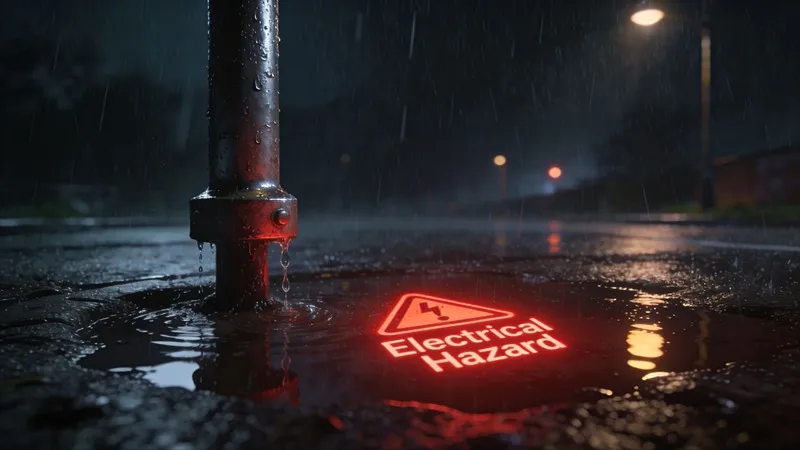 حماية الأفراد من الصدمات الكهربائية من أعمدة إنارة الشوارع أثناء المطر